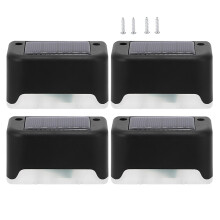 4Pcs Solar Wall Light LED Garden Fence Lamp for Outdoor Landscape Lighting Decoration