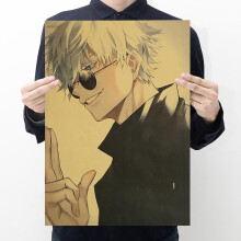 50.5x35CM Japanese Animation Characters Kraft Paper Poster Anime Kraft Poster for Bar Cafe Decoration