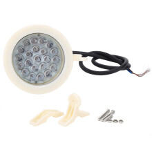 Luminária subaquática à prova d'água com 22 LEDs e 24V para pátio, ideal para decoração de fontes e paisagens.
