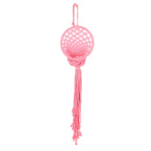 Bohemian Style Tassel Wall Hanging Rope Basket Plant Hanger Garden DecorationHand Woven Hanging Basket
