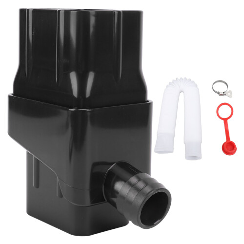 Rainwater Collection System Easy Installation Efficient Rain Barrel Diverter Kit for Downspout Black