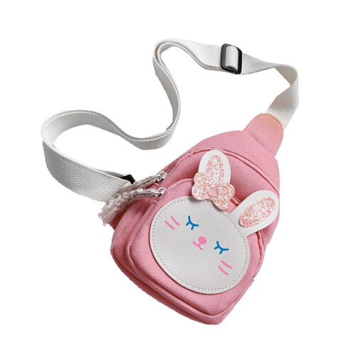 1Sac De Poitrine Rose Polyester Réglable Passage Épaules