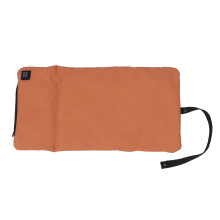 Cojín calefactable de 57x30cm, 3 niveles, alimentación USB, de cuero, para el hogar, exteriores, camping y oficina. Color caqui.