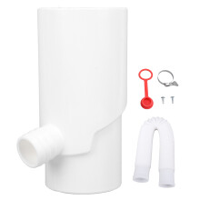 Regenwaterafleider, regenwateropvangsysteem, kunststof, 8 cm ronde regenpijpafleider voor irrigatie en aquarium, wit.