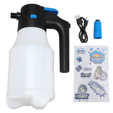 Electric Car Foam Sprayer 1.5L High Efficiency 55 Angle Spraying PP Thickened Ergonomic Handle Electric Foam Spray Bottle for Watering Cleaning