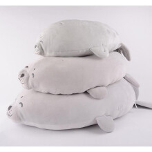 (Light gray,70cm)Cute Seal Plush Pillow, Office Nap Pillow for Desk Sleeping, Cartoon Stuffed Animal Toy, Soft Comfortable Gift for Girls