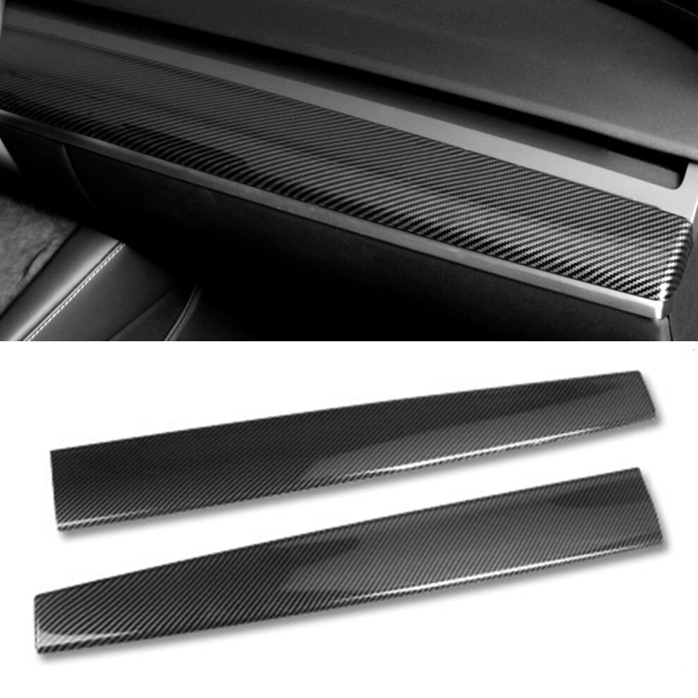Carbon Fiber Dashboard Trim For Tesla Model 3 2017Â2023 Model Y 2020Â2023, ScratchâResistant Interior Cover, Seamless Fit 9092120158687