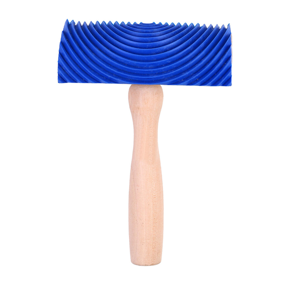 Wood Graining Knurling Tool Wood Grain Roller Painting Tool For Household Wall Room Art Paint Decoration Blue 3292663240566