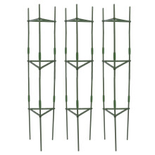 3-delige set driehoekige, stevige tomatenplantensteunen/rekken voor in de tuin en potten, geschikt voor binnen en buiten, 120 cm/47,2 inch