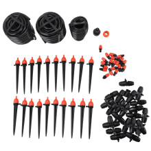 Drip Irrigation System Adjustable Nozzle Quick Connect Automatic Sprinkler System Kit for Lawn Garden Greenhouse