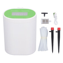 Automatic Watering System ABS Indoor Self Watering Irrigation Kit with Timer for Potted Plants Green and White Sprinkler