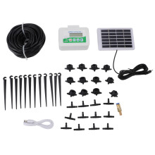 Intelligent Watering Timer Programmable Energy Saving with Solar Panel Automatic Irrigation Timer for Garden Farmland Meadow