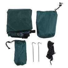 Toldo multifuncional cuadrangular para camping, impermeable, con protección solar, para hamaca de exterior, ideal para camping y playa (verde oscuro)