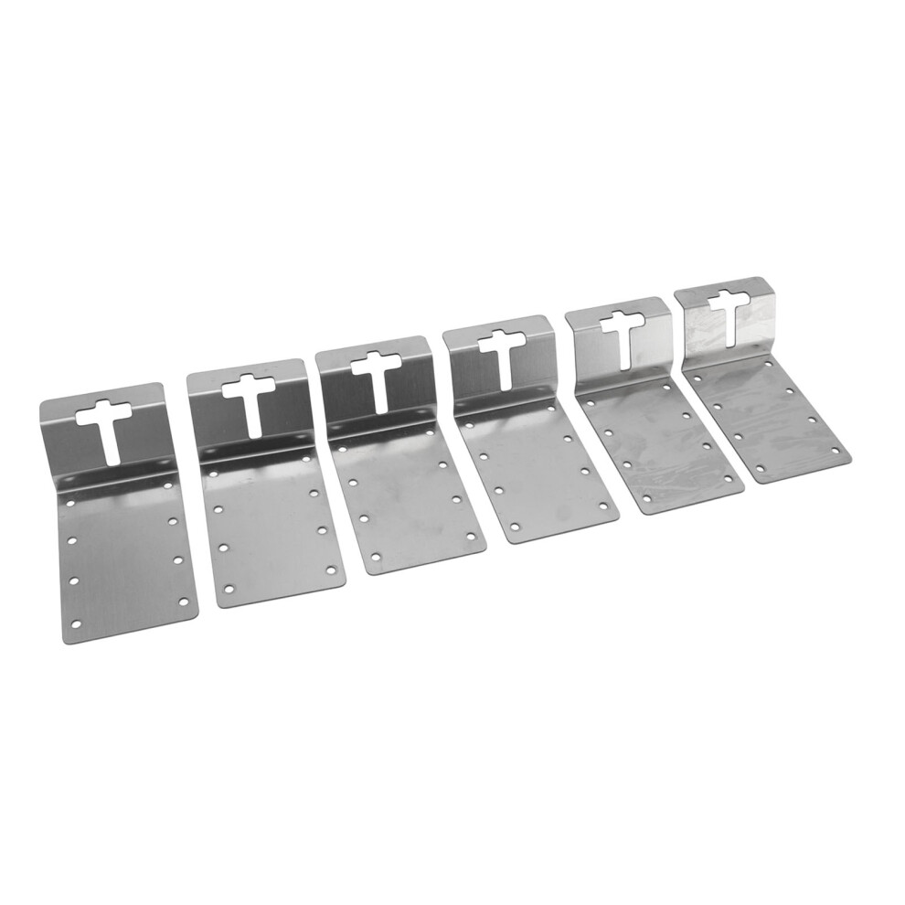 6Pcs T Post Bracket 3 Inch Heavy Duty Carbon Steel Vertical Mounting T Post Corner Brace Target Hanger For Fence Posting Signs Bird House Mailbox 3835577739759