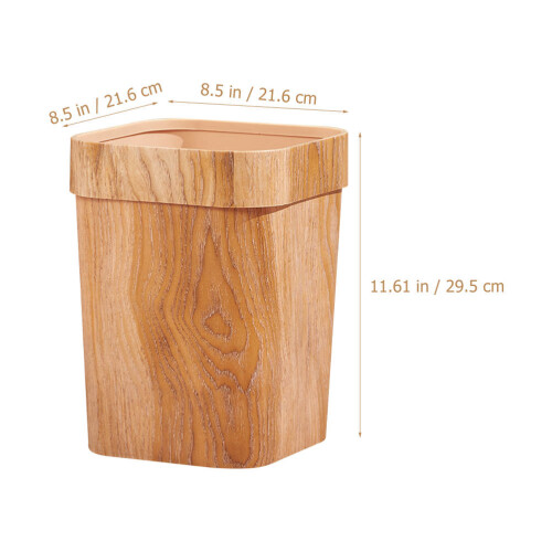 Chocolate Plastic Garbage Can Large Capacity for Home Office Use 1