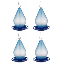 4X Abbeveratoio Automatico per Uccelli Un Forma di Goccia D'Acqua Abbeveratoio per Uccelli Facile Da Appendere Con Distributore di Acqua per Uccelli