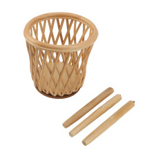 Basket Plant Stand Flower Pot Stand Wooden Modern Floor Standing Flower Planter Holder for Living Room Office Patio