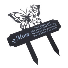 Butterfly Memorial Stake Per Onorare La Mamma Scultura In Metallo