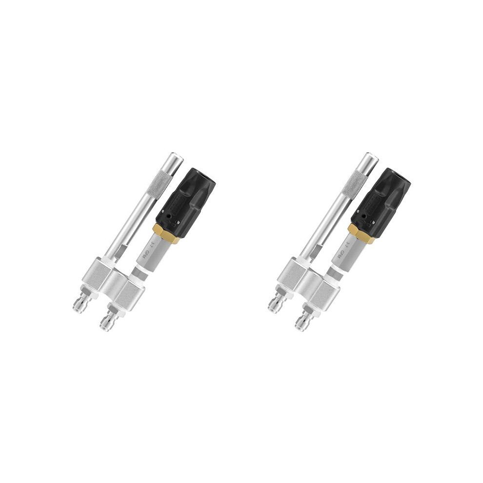 2X Pressure Washer Chemical Tip M5 Twist Nozzles, Long Range Chemical Shooter For 3-7 Gpm, 1/4 Inch Quick Connect Brecantia