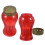 2 Pezzi Lanterne Rosse in Plastica con Luce Tremolante per Cimitero 1