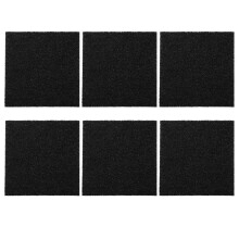 6Pcs Hushållsskärmask Kolvfilter Filt Pads Luftrenare Luktfria (Svart)