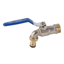 Lever Handle Ball Valve Tap Fast Flow Integrated Ball Valve Brass Faucet Shut Off Ball Valve Tap for Bathroom Kitchen 3/4 Inch