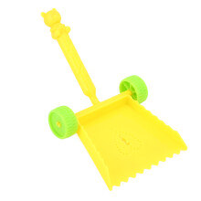 Strandschaufel für Kinder mit Gleitraddesign, aus ABS-Kunststoff, leuchtende Farbe, zum Schaufeln, Graben, Sandschaufeln und Schneeschaufeln (Gelb).