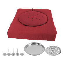 Coussin de moxibustion incliné, garnissage en lin et éponge à température réglable, tabouret de moxibustion multifonctionnel rouge