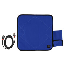 Tragbares beheizbares Sitzkissen mit einstellbarer Temperatur und USB-Anschluss, ideal für Camping und Angeln im Herbst und Winter, Saphirblau