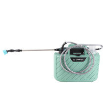 Electric Plant Sprayer Battery Powered 5L with 3 Nozzles Retractable Wand Adjustable Shoudler Strap Garden Sprayer for Lawn Green