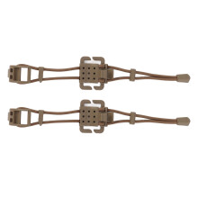 2Pcs Backpack Binding Clip MOLLE Gear Organizer Fastener Elastic Binding Buckle Carabiner Clip Bags Clasp Cord Fix Gear Elastic Strap Khaki