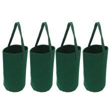 4Pcs Upside Down Tomato Herb Strawberry Planter Hanging Inverted Tomato Strawberry Grow Bags Green