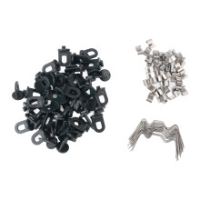 50-delige reparatieset voor kasramen met W- en Z-vormige clips en ophangclips, glasklemmen voor kassen en tuinplanten.