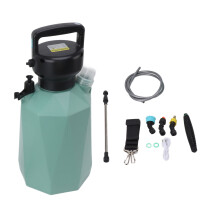 Electric Spray Bottle 3 Nozzles 2400 Mah 3.7V 5L Battery Powered Sprayer for Garden Fertilizing for Plant Rhombus Green