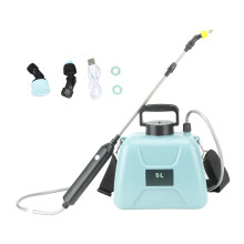 Electric Sprayer with USB Rechargeable Handle 2400 Mah Battery Powered Sprayer Handle for Home Lawn Blue