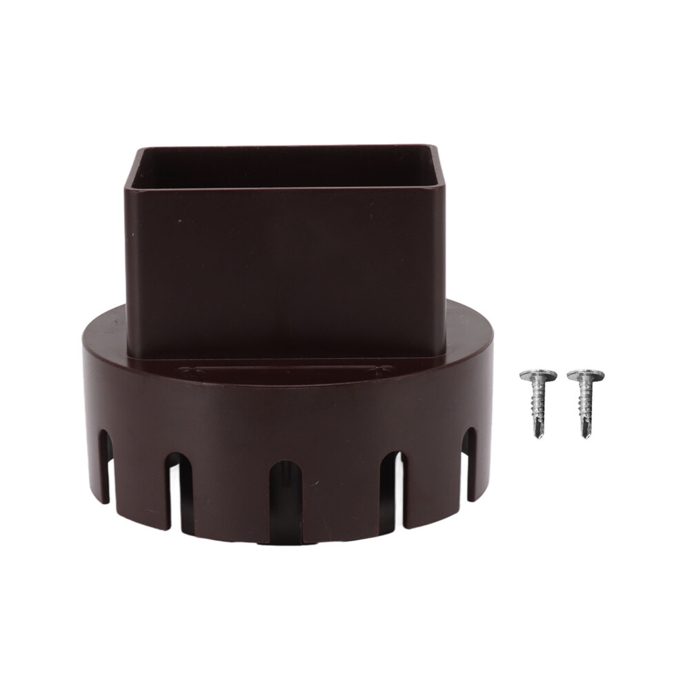 Downspout Adapter Plastic Drain Adapter Replacement Downpipe Converter Connector With Screws Brown L 3X4in 3531438462902