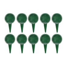 10 pezzi Seminatrice manuale con 5 diverse impostazioni Dispenser di semi riutilizzabile Strumento per la semina e il trapianto di piante Verde