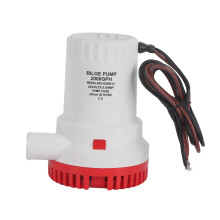 Pompa di sentina silenziosa sommergibile per barche, microdrenaggio CC per acque reflue marine, per laghetti e piscine, 2000 GPH, 24V