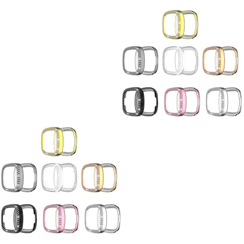 14Pcs Stylish Rhinestone Watch Shell Tpu Case for Versa 3 Smartwatch 2