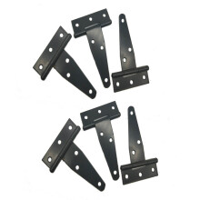6 PCS 7.9in Galvanized T Hinge Slotted Triangular Hinges Bearing Door Replacement Hinge