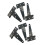 6 PCS 7.9in Galvanized T Hinge Slotted Triangular Hinges Bearing Door Replacement Hinge 1