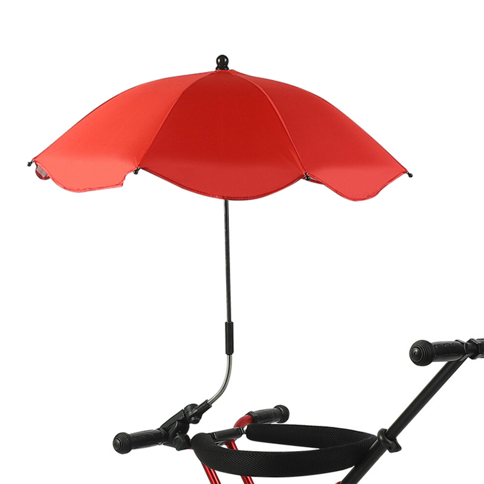 Chair Umbrella With Clamp Portable Umbrellafor Patio Strollers Red