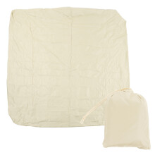 Quadratische, wasserdichte Whirlpoolabdeckung aus silberbeschichtetem Polyestergewebe (190), wetterfest, 231 x 231 x 30 cm, beige