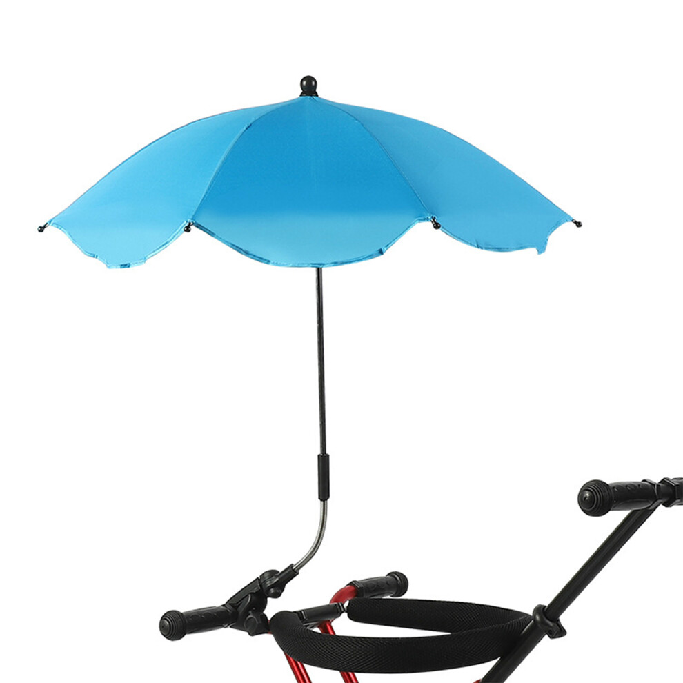 Chair Umbrella With Clamp Portable Umbrellafor Patio Strollers Sky Blue