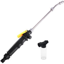2 in 1 High Pressure Power Washer Wand Portable Watering Sprayer with Adjustable Nozzle Foam Bottle for Car Washing Gardening