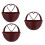 3Pcs Brown Plastic Wall Flower Basket Durable Hanging Planter Decor 1