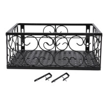 Balcony Flower Pot Stand Thickened Iron Decorative Patio Railing Shelf With Retainers for Windowsill Applicable to 2.5cm/1in Railing