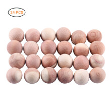 24Pcs Cedar Wood Moth Repellent Balls Clothes Bedding Blankets Storage Closet Drawer Cedar Wood Balls
