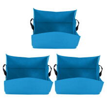 3PCS Thicken Non Woven Vegetable Planting Seedling Grow Bags Garden Planter Bed with HandleSky Blue 40x30x20cm