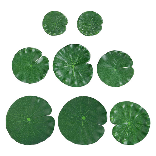 8 unid. folhas de lírio decorativas para lagoa, resistentes